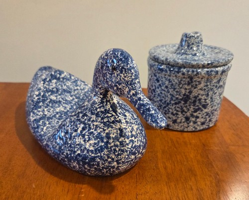Blue and white spec - and,